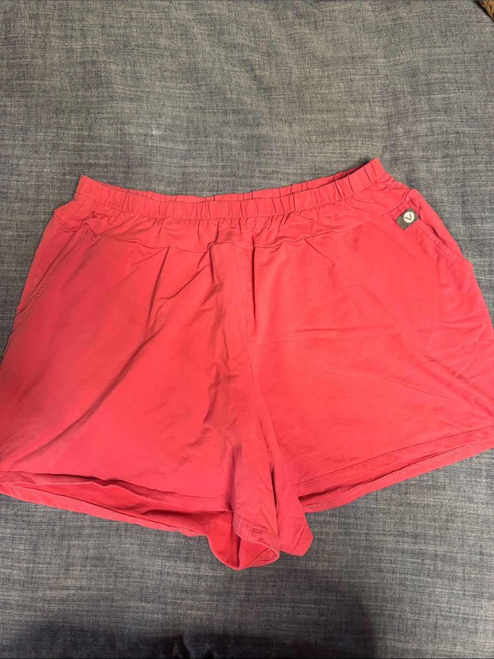 Livi Active Women's Coral Pull-On Athletic Shorts with Elastic Waist